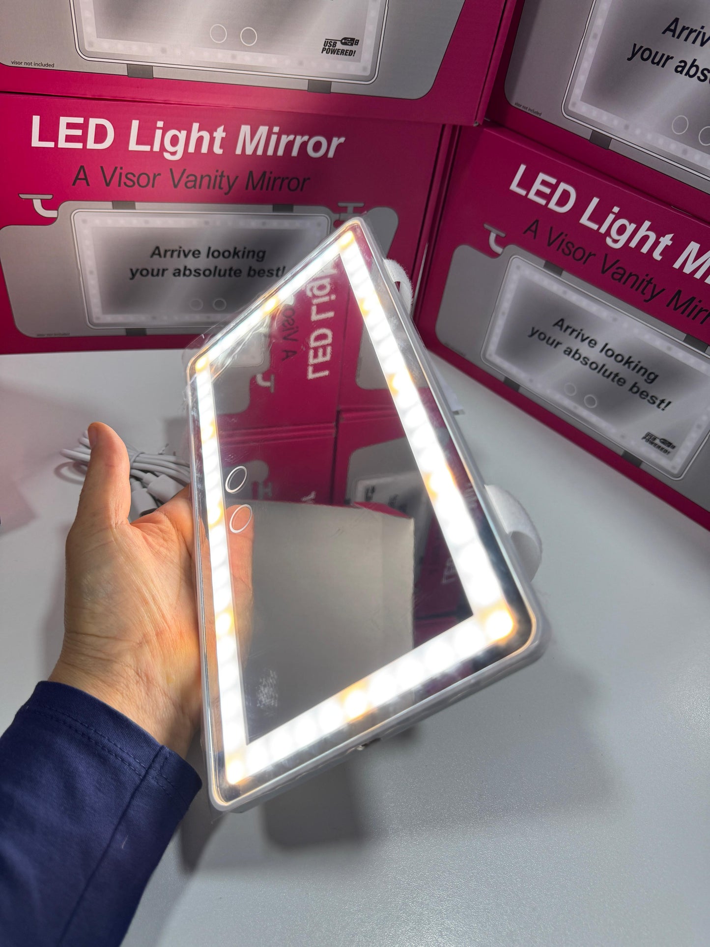 ESPEJO LUCES LED PARA CARRO