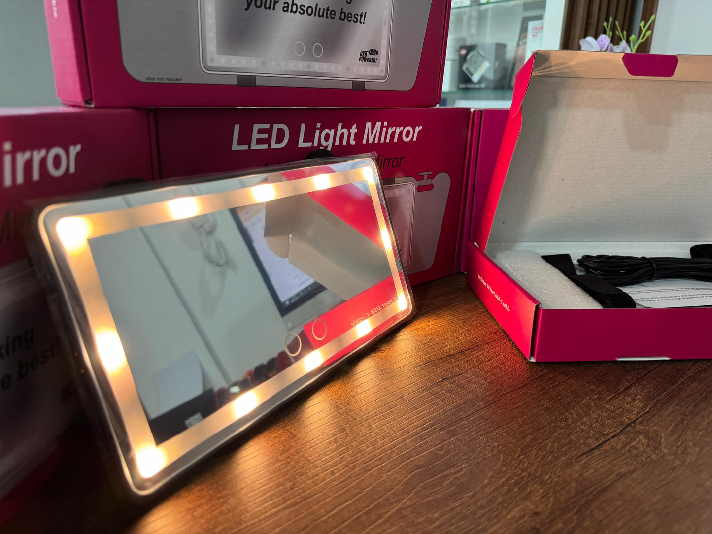 ESPEJO LUCES LED PARA CARRO