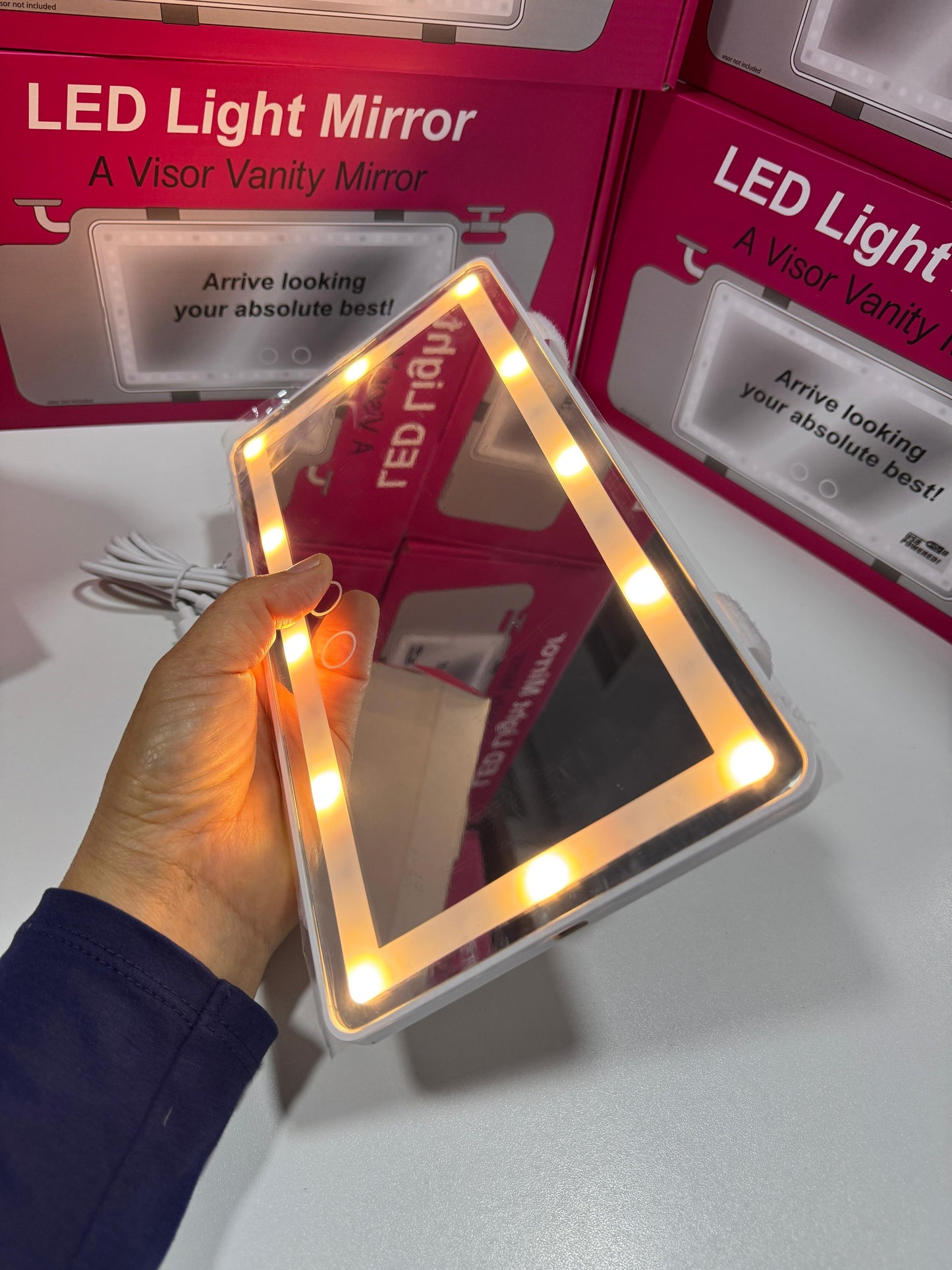 ESPEJO LUCES LED PARA CARRO