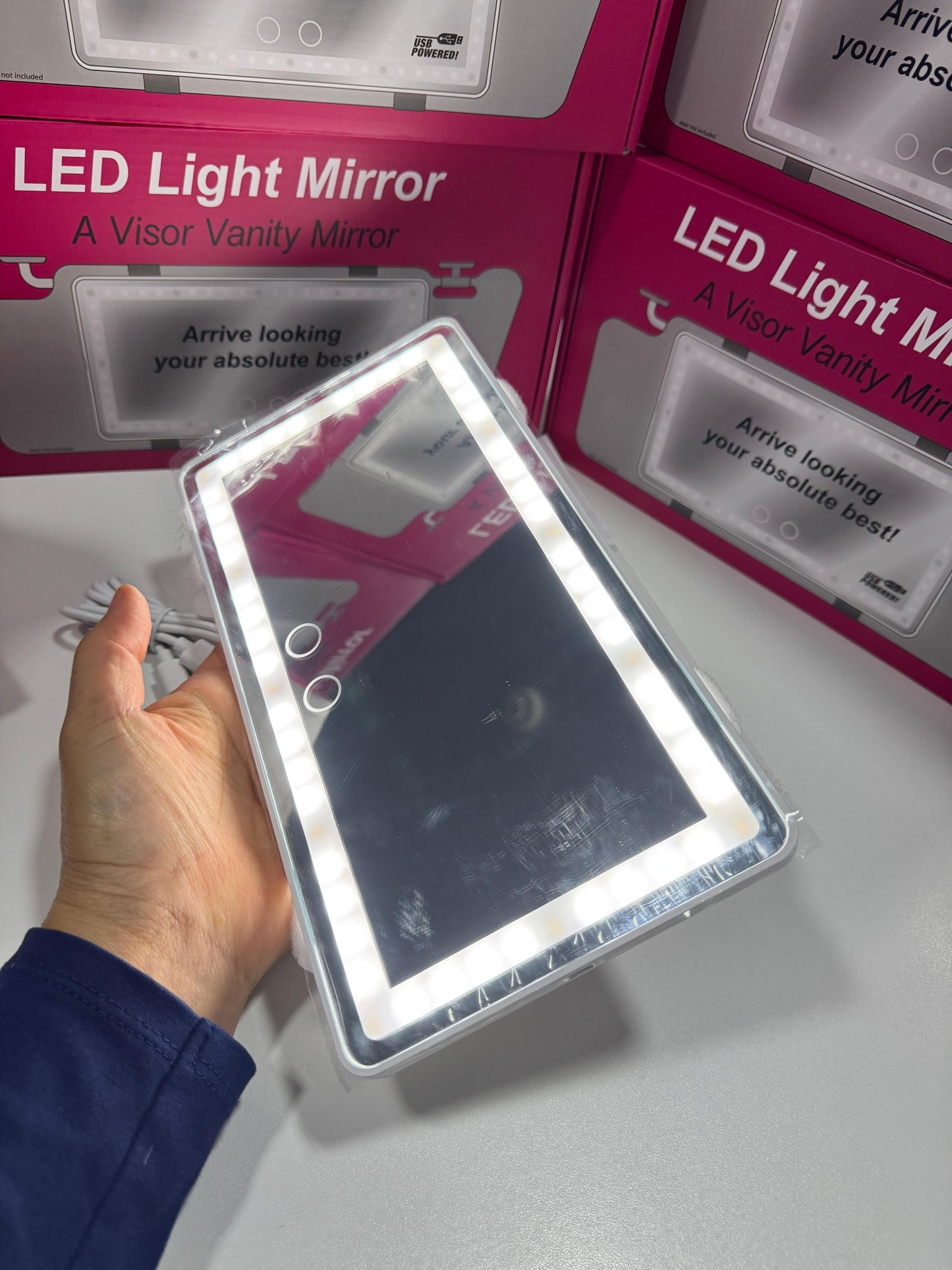 ESPEJO LUCES LED PARA CARRO
